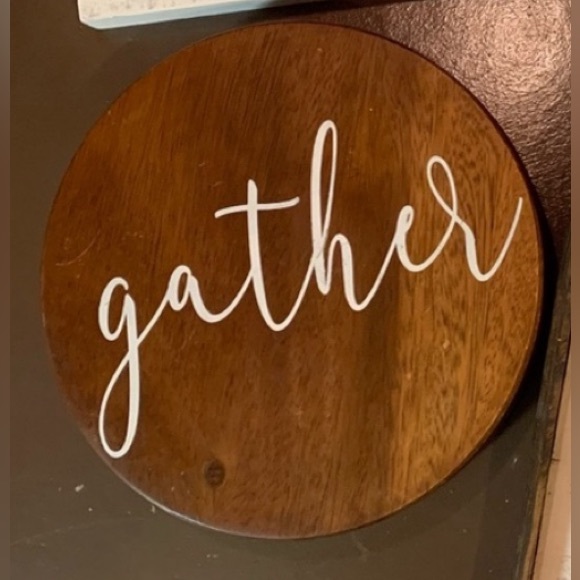 Gather Farmhouse Kitchen Home Decor Gently Used Wood Sign - Picture 1 of 1